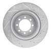 E-Line Drilled & Slotted Silver Brake Rotor, 1968-1976 Ford/Lincoln/Mercury/Mazda, Position: Front Right - image 2