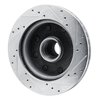 E-Line Drilled & Slotted Silver Brake Rotor, 1980-1985 Ford/Lincoln/Mercury/Mazda, Position: Front Left - image 3