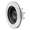 E-Line Drilled & Slotted Silver Brake Rotor, 1980-1985 Ford/Lincoln/Mercury/Mazda, Position: Front Right - image 1