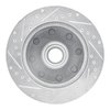 E-Line Drilled & Slotted Silver Brake Rotor, 1980-1985 Ford/Lincoln/Mercury/Mazda, Position: Front Right - image 4