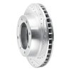 E-Line Drilled & Slotted Silver Brake Rotor, 1980-1994 Ford/Lincoln/Mercury/Mazda, Position: Front Right - image 2