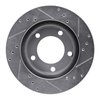 E-Line Drilled & Slotted Silver Brake Rotor, 1976-1993 Ford/Lincoln/Mercury/Mazda, Position: Front Left - image 4