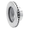 E-Line Drilled & Slotted Silver Brake Rotor, 1988-1998 Ford/Lincoln/Mercury/Mazda, Position: Front & Rear Right - image 3