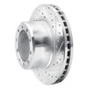 E-Line Drilled & Slotted Silver Brake Rotor, 1988-1998 Ford/Lincoln/Mercury/Mazda, Position: Front & Rear Right - image 4