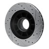 E-Line Drilled & Slotted Silver Brake Rotor, 1986-1988 Ford/Lincoln/Mercury/Mazda, Position: Front Left - image 2