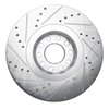 E-Line Drilled & Slotted Silver Brake Rotor, 1986-1992 Ford/Lincoln/Mercury/Mazda, Position: Front Right - image 4