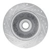 E-Line Drilled & Slotted Silver Brake Rotor, 1992-1994 Ford/Lincoln/Mercury/Mazda, Position: Front Right - image 2