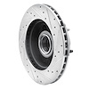 E-Line Drilled & Slotted Silver Brake Rotor, 1994-2003 Ford/Lincoln/Mercury/Mazda, Position: Front Left - image 1