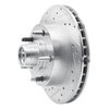 E-Line Drilled & Slotted Silver Brake Rotor, 1994-2003 Ford/Lincoln/Mercury/Mazda, Position: Front Left - image 3