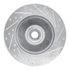 E-Line Drilled & Slotted Silver Brake Rotor, 1994-2003 Ford/Lincoln/Mercury/Mazda, Position: Front Left - image 4