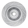 E-Line Drilled & Slotted Silver Brake Rotor, 1995-2007 Ford/Lincoln/Mercury/Mazda, Position: Front Right - image 2