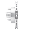 E-Line Drilled & Slotted Silver Brake Rotor, 1995-1997 Ford/Lincoln/Mercury/Mazda, Position: Front Left - image 1