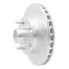 E-Line Drilled & Slotted Silver Brake Rotor, 1995-1997 Ford/Lincoln/Mercury/Mazda, Position: Front Left - image 4