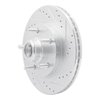 E-Line Drilled & Slotted Silver Brake Rotor, 1997-1999 Ford/Lincoln/Mercury/Mazda, Position: Front Right - image 3