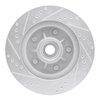 E-Line Drilled & Slotted Silver Brake Rotor, 1997-1999 Ford/Lincoln/Mercury/Mazda, Position: Front Right - image 4