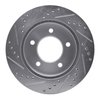 E-Line Drilled & Slotted Silver Brake Rotor, 1997-2004 Ford/Lincoln/Mercury/Mazda, Position: Front Right - image 3