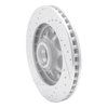 E-Line Drilled & Slotted Silver Brake Rotor, 1997-2004 Ford/Lincoln/Mercury/Mazda, Position: Front Right - image 3