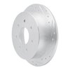 E-Line Drilled & Slotted Silver Brake Rotor, 1997-2004 Ford/Lincoln/Mercury/Mazda, Position: Rear Right - image 2