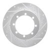 E-Line Drilled & Slotted Silver Brake Rotor, 1996-2007 Ford/Lincoln/Mercury/Mazda, Position: Rear Right - image 2