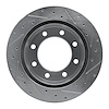 E-Line Drilled & Slotted Silver Brake Rotor, 1999-2005 Ford/Lincoln/Mercury/Mazda, Position: Rear Left - image 1