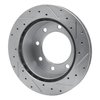 E-Line Drilled & Slotted Silver Brake Rotor, 1999-2005 Ford/Lincoln/Mercury/Mazda, Position: Rear Left - image 4