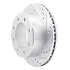 E-Line Drilled & Slotted Silver Brake Rotor, 1999-2005 Ford/Lincoln/Mercury/Mazda, Position: Rear Right - image 1
