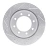 E-Line Drilled & Slotted Silver Brake Rotor, 1999-2005 Ford/Lincoln/Mercury/Mazda, Position: Rear Right - image 2