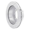 E-Line Drilled & Slotted Silver Brake Rotor, 1999-2005 Ford/Lincoln/Mercury/Mazda, Position: Rear Right - image 3