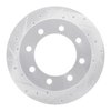 E-Line Drilled & Slotted Silver Brake Rotor, 1999-2007 Ford/Lincoln/Mercury/Mazda, Position: Rear Left - image 4