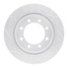 E-Line Drilled & Slotted Silver Brake Rotor, 1999-2007 Ford/Lincoln/Mercury/Mazda, Position: Rear Right - image 3