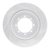 E-Line Drilled & Slotted Silver Brake Rotor, 1999-2007 Ford/Lincoln/Mercury/Mazda, Position: Rear Left - image 3