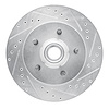 E-Line Drilled & Slotted Silver Brake Rotor, 1999-2004 Ford/Lincoln/Mercury/Mazda, Position: Front Right - image 1