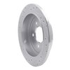 E-Line Drilled & Slotted Silver Brake Rotor, 1997-2004 Ford/Lincoln/Mercury/Mazda, Position: Rear Right - image 4