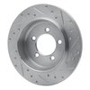 E-Line Drilled & Slotted Silver Brake Rotor, 2002-2010 Ford/Lincoln/Mercury/Mazda, Position: Rear Left - image 3