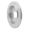 E-Line Drilled & Slotted Silver Brake Rotor, 2002-2006 Ford/Lincoln/Mercury/Mazda, Position: Rear Right - image 2
