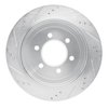 E-Line Drilled & Slotted Silver Brake Rotor, 2002-2006 Ford/Lincoln/Mercury/Mazda, Position: Rear Right - image 3