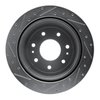 E-Line Drilled & Slotted Silver Brake Rotor, 2004-2011 Ford/Lincoln/Mercury/Mazda, Position: Rear Right - image 3