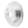 E-Line Drilled & Slotted Silver Brake Rotor, 2004-2006 Ford/Lincoln/Mercury/Mazda, Position: Rear Left - image 2