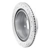 E-Line Drilled & Slotted Silver Brake Rotor, 2004-2006 Ford/Lincoln/Mercury/Mazda, Position: Rear Left - image 3