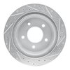 E-Line Drilled & Slotted Silver Brake Rotor, 2004-2006 Ford/Lincoln/Mercury/Mazda, Position: Rear Left - image 4