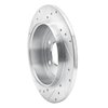 E-Line Drilled & Slotted Silver Brake Rotor, 2005-2008 Ford/Lincoln/Mercury/Mazda, Position: Rear Right - image 3
