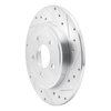 E-Line Drilled & Slotted Silver Brake Rotor, 2005-2008 Ford/Lincoln/Mercury/Mazda, Position: Rear Right - image 4
