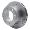 E-Line Drilled & Slotted Silver Brake Rotor, 2005-2012 Ford/Lincoln/Mercury/Mazda, Position: Rear Left - image 4
