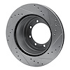 E-Line Drilled & Slotted Silver Brake Rotor, 2005-2012 Ford/Lincoln/Mercury/Mazda, Position: Rear Left - image 1