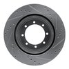 E-Line Drilled & Slotted Silver Brake Rotor, 2005-2012 Ford/Lincoln/Mercury/Mazda, Position: Rear Left - image 2