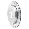 E-Line Drilled & Slotted Silver Brake Rotor, 2007-2017 Ford/Lincoln/Mercury/Mazda, Position: Rear Right - image 2
