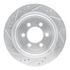 E-Line Drilled & Slotted Silver Brake Rotor, 2007-2017 Ford/Lincoln/Mercury/Mazda, Position: Rear Right - image 4