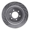 E-Line Drilled & Slotted Silver Brake Rotor, 2012-2020 Ford/Lincoln/Mercury/Mazda, Position: Rear Right - image 4