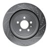 E-Line Drilled & Slotted Silver Brake Rotor, 2013-2019 Ford/Lincoln/Mercury/Mazda, Position: Rear Left - image 4