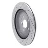 E-Line Drilled & Slotted Silver Brake Rotor, 2013-2019 Ford/Lincoln/Mercury/Mazda, Position: Rear Right - image 3